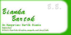 bianka bartok business card